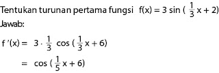 Contoh soal turunan fungsi trigonometri