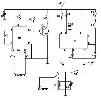 Régulateur de pompe à eau - Détecteur 