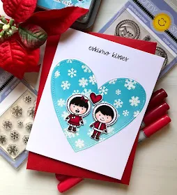 Sunny Studio Stamps: Eskimo Kisses Customer Card by Noga Shefer