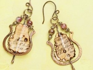 mixed media earrings tutorial