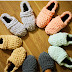 Bundle of warm wool shoes for women with different colors 