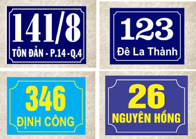 Làm biển số nhà giá rẻ tại Quảng Trị