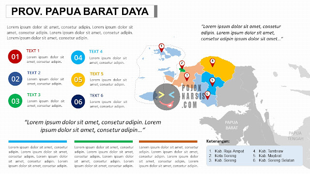 Peta Provinsi Papua Barat Daya Editable Powerpoint