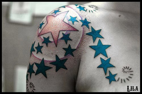 cool Star Tattoos art Design For macho Men. tag : Arm, Art, back, body,