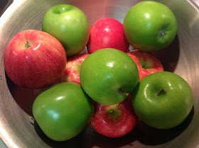 Granny smith and honeycrisp apples