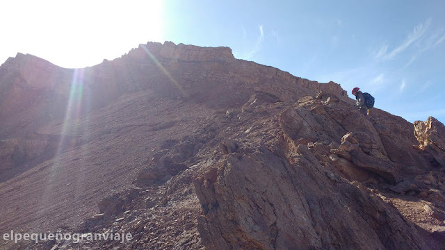 sendero, ascenso, subida, penitentes