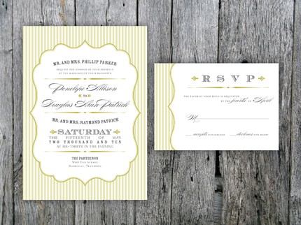 Each set includes the invitation and an RSVP card