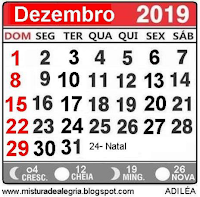 Calendário grande 2019 