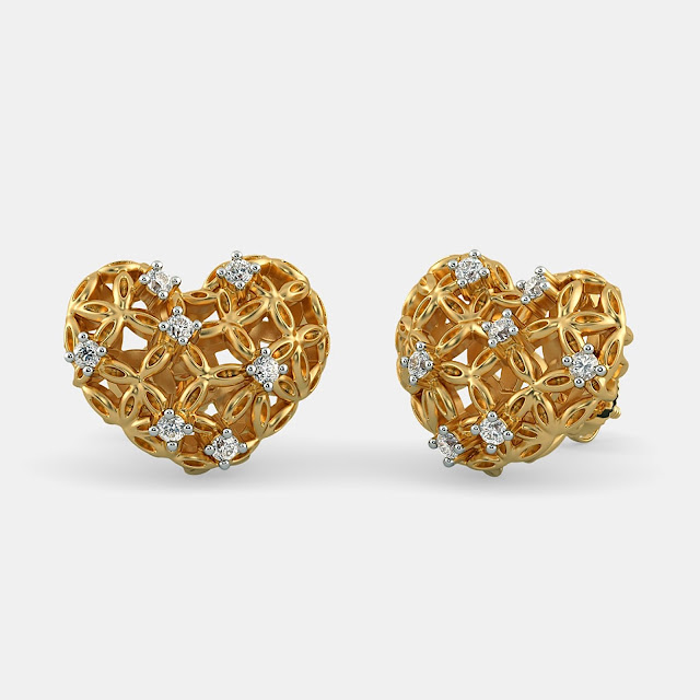 The Scintillating Bloom Stud Earrings - BlueStone, 59625 INR