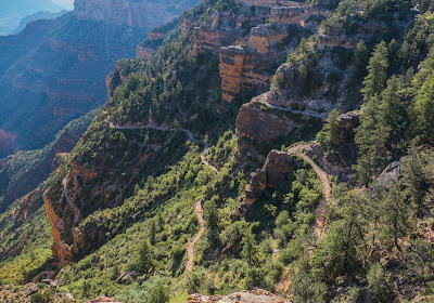 Photo of the Bright Angel Trail at the Grand Canyon