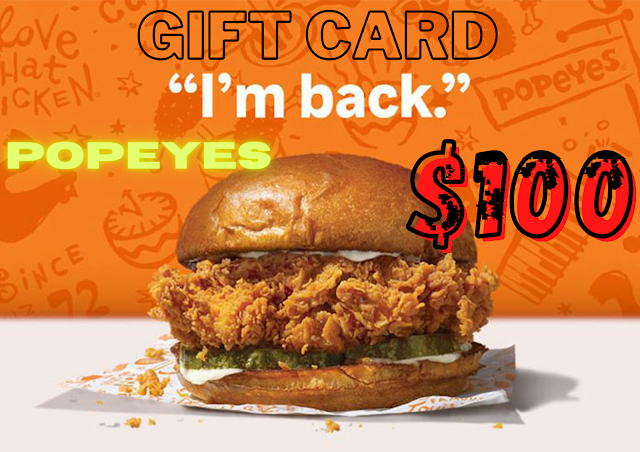 Popeye's $100 Gift Card | Try it Now