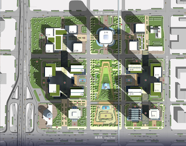 Masterplan of China Zun complex (CITIC Plaza) by TFP Farrells, Beijing, China