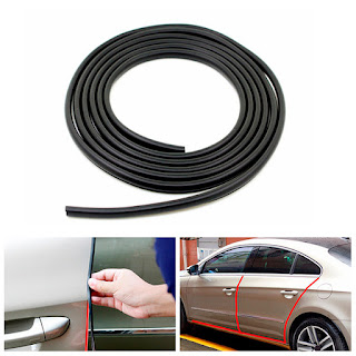 Car door edge guard, trim scratch, protector strip, crash protective cover black color. Easy Installation. Flexible and easy to cut with scissors or shears for the sizes needed.