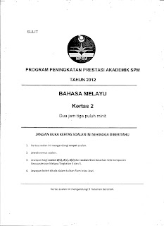 PERCUBAAN SPM KEDAH BAHASA MELAYU 2012 KERTAS 2 ~ GEREK 