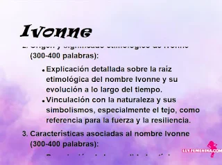 significado del nombre Ivonne