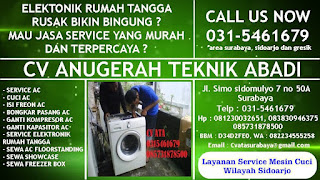 Layanan Service Mesin Cuci Wilayah Sidoarjo 