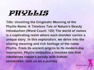 meaning of the name "PHYLLIS"