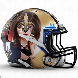 New Orleans Saints Dr. Who Concept Helmet
