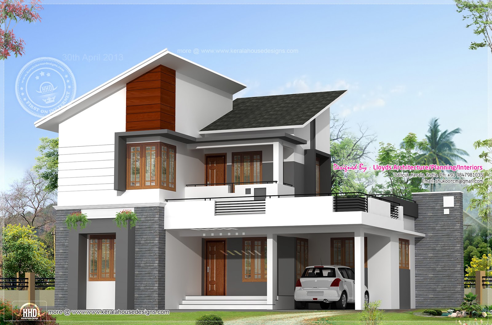 1878 sq feet free floor plan  and elevation  Home  Kerala Plans 