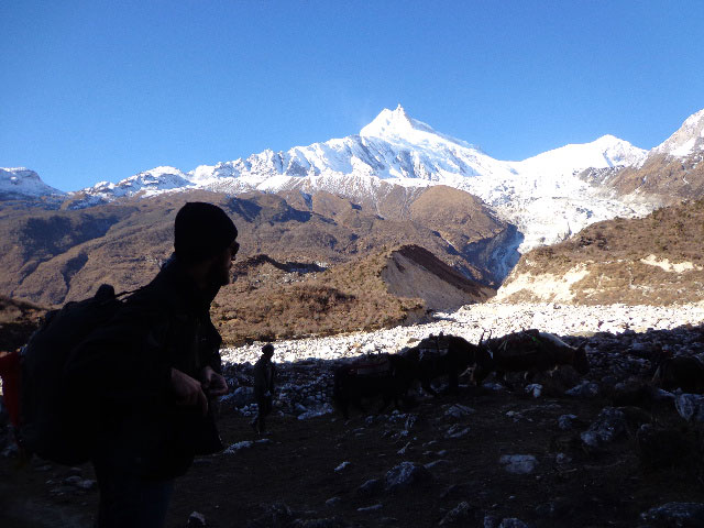 Manaslu base camp at the time of the Manaslu trekking