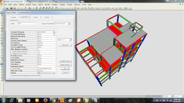 Rangka Struktur Sap 2000 ( Project Desain dan Perhitungan Struktur Gedung )