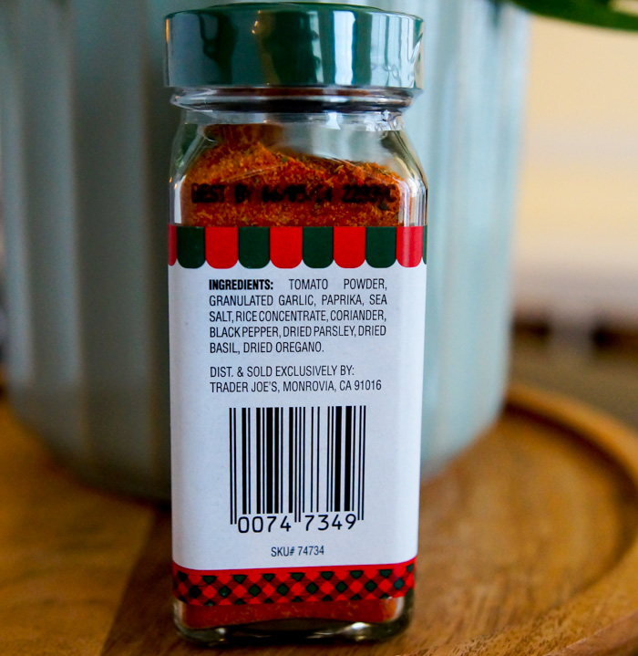 Trader Joe's Pizza Sprinkle Seasoning Blend ingredients