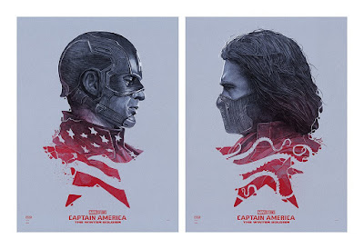 Captain America: The Winter Soldier “Cap Vs. Bucky” Portrait Prints by Gabz x Grey Matter Art x Marvel