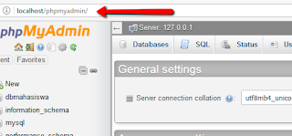 Gambar url Database phpMyAdmin