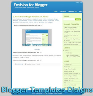 Theme Envision Blogger Template  XML Web 2.0