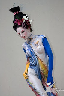 Chinese Dress Body Painting