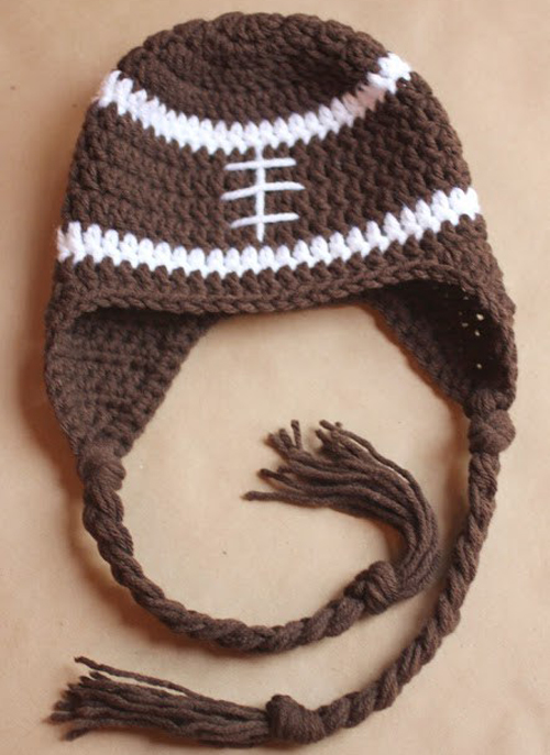 Football Earflap Hat - Free Pattern