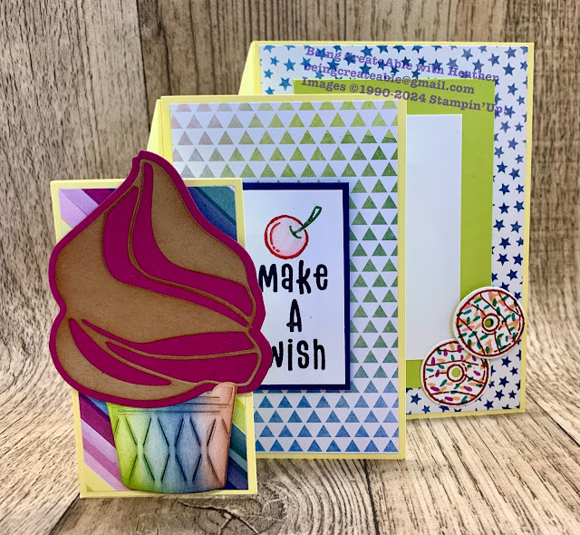 Fancy Fold Card, Stampin' Up!, Ice Cream Swirl Bundle