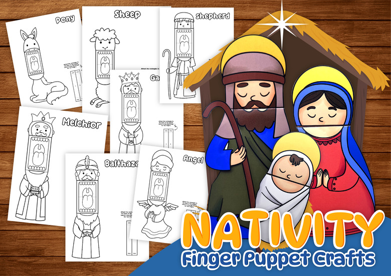 Nativity finger puppet craft