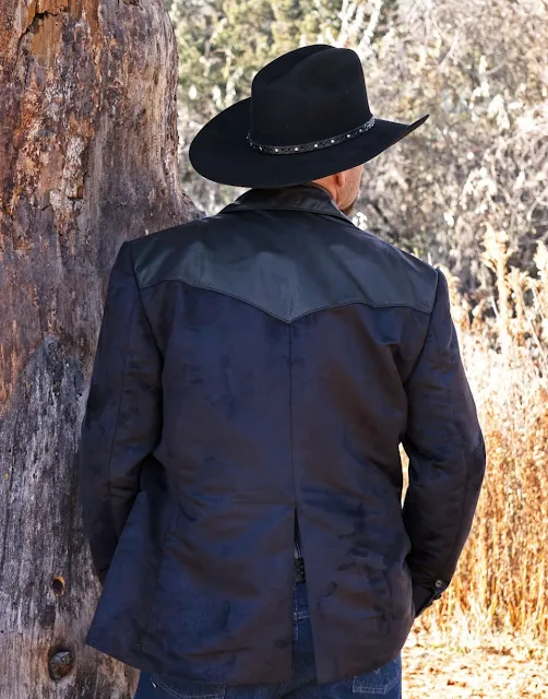 2/2 Leather Blazer Cowboy In Black Curated by Oregonleatherboy