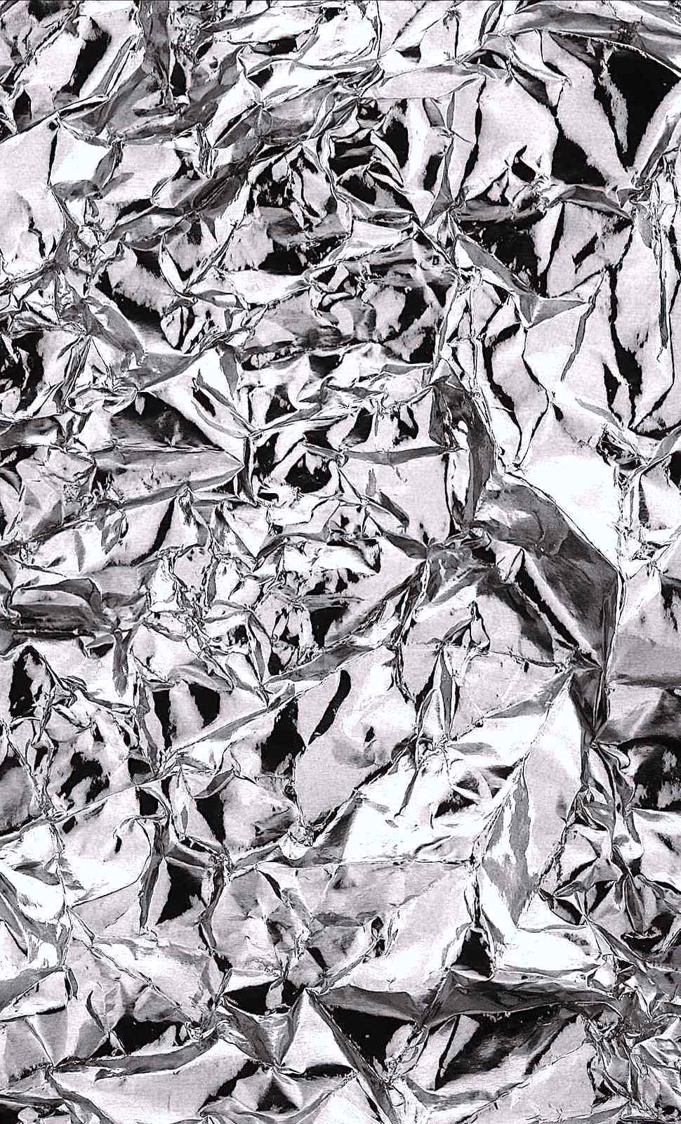 crinkled tin foil