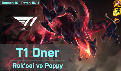 T1 Oner Reksai JG vs Poppy - KR 10.11