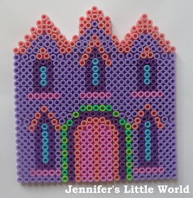 Hama bead fairy castle house