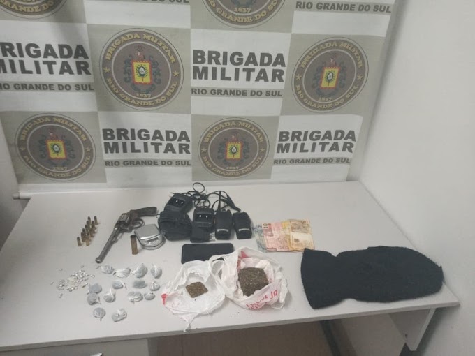 Brigada Militar realiza prisão por tráfico e porte ilegal de arma de fogo em Gravataí