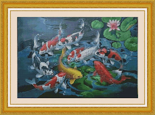 Koi 9 kristik (cross stitch)