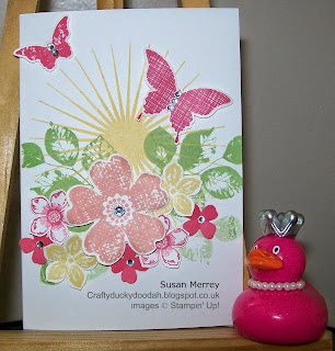 Stampin' Up! Independent Demonstrator Made by Susan Merrey Craftyduckydoodah Kinda Eclectic Petite Petals Flower Shop