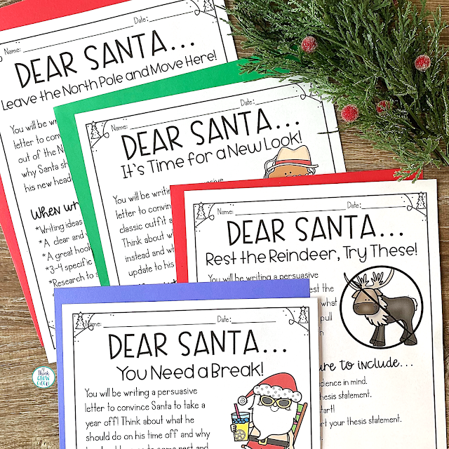 persuasive letters to santa christmas writing activities for upper elementary