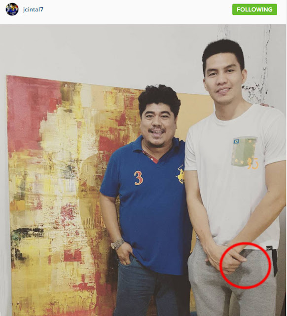 What's under JC Intal's sweat pants?