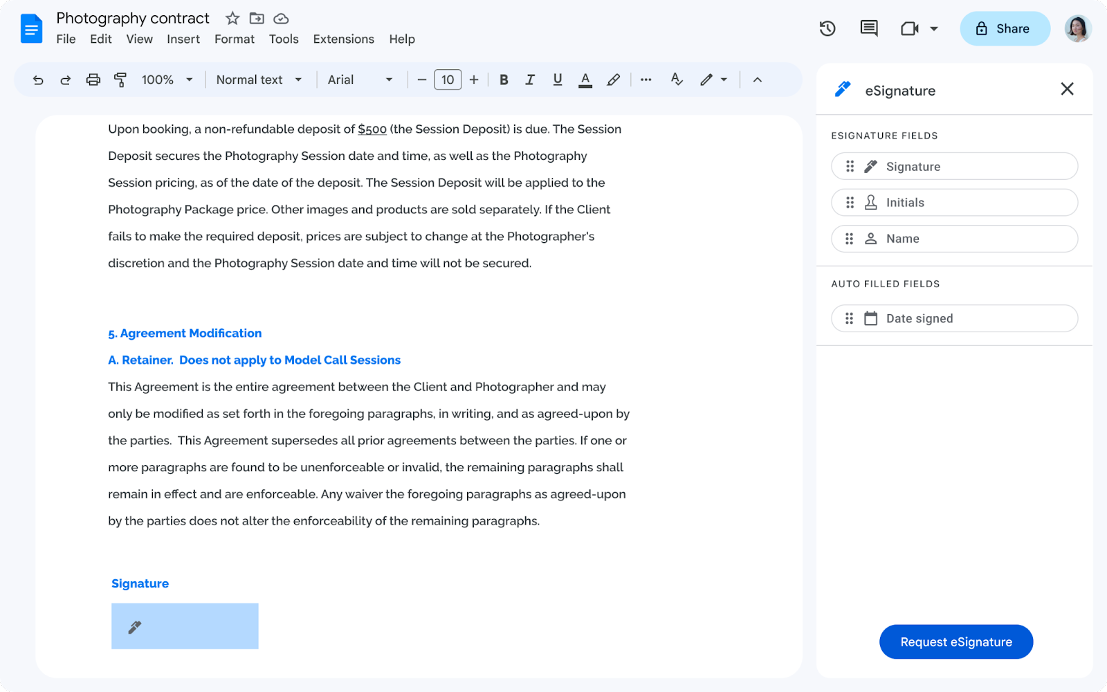 Introducing eSignature for Google Docs and Google Drive image 1