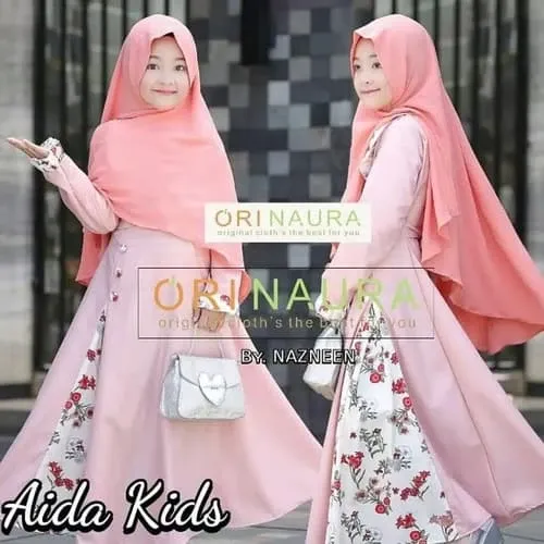 Baju Gamis Anak Model Baju Muslim Anak Perempuan Terbaru Aida Di Raja Manggaleh Tokopedia - Model baju gamis anak perempuan