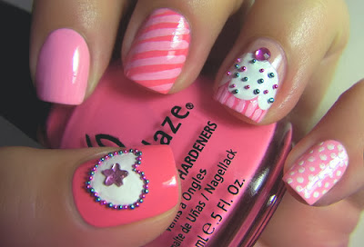 Lovely Cake Nail Art Design!