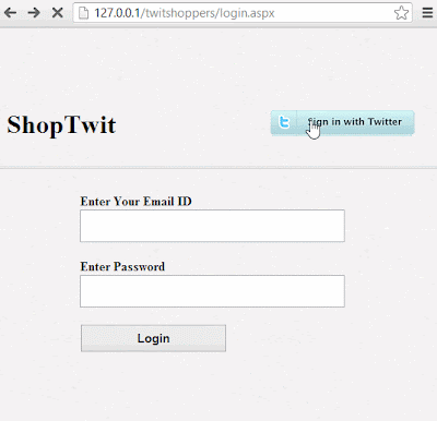 Login with twitter using oauth authentication in asp.net and get access token, screen name and userid