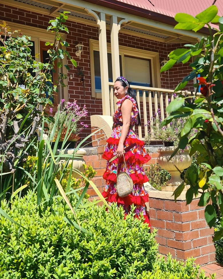 Lady in Red - sustainable fashion by Blair Villanueva