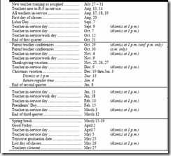 School Schedule