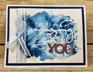 Shop Online for Stampin' Up!.  You can purchase all you need to make this awesome card from my online store!  I used Stampin' Up!'s Brusho, Aqua Painter, Whisper White 1/4" Organza Ribbon, Silver Foil Paper, and the Celebrate You Thinlits.  Video on blog!  #stamptherapist #stampinup www.stamptherapist.com