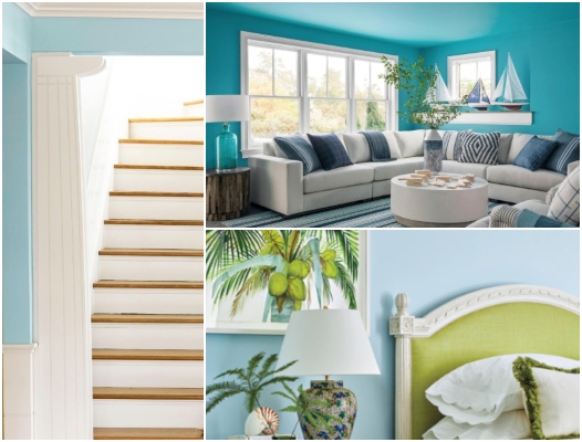 Blue Paint Ideas for Every Room | Coastal Interior Paint Ideas